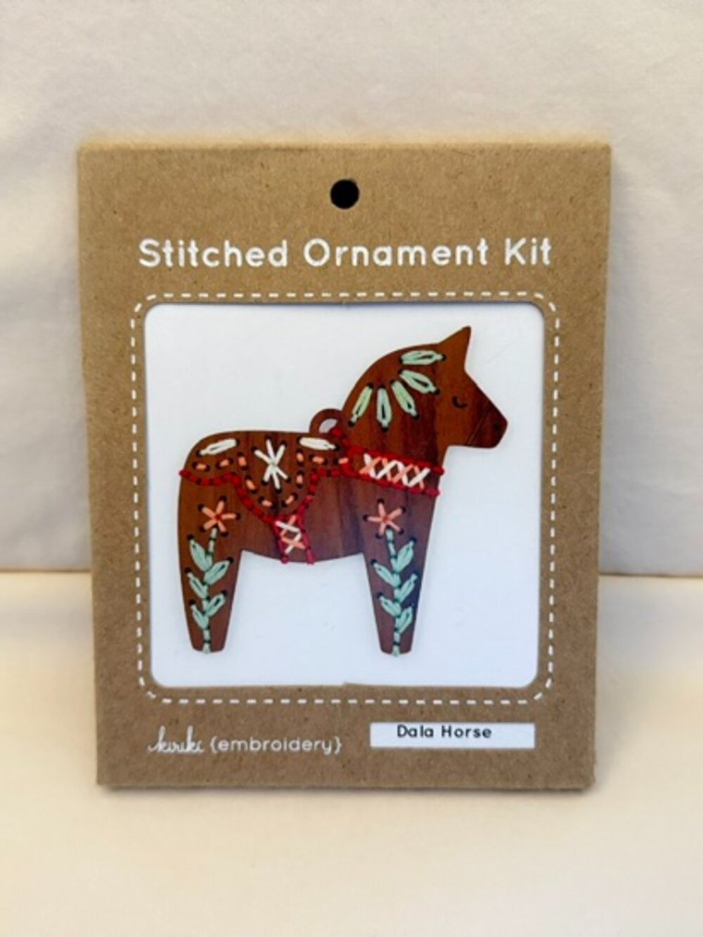 Embroidery Kit Wood DALA Horse Ornament